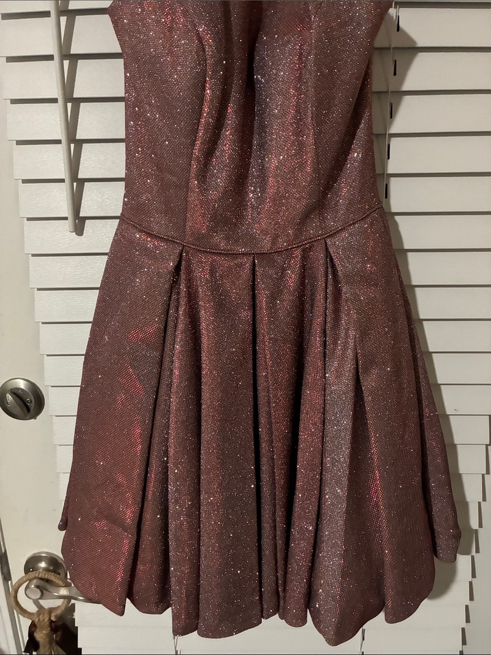 Sherri Hill Sparkle Halter Dress in Red/Silver - Picture 4 of 12